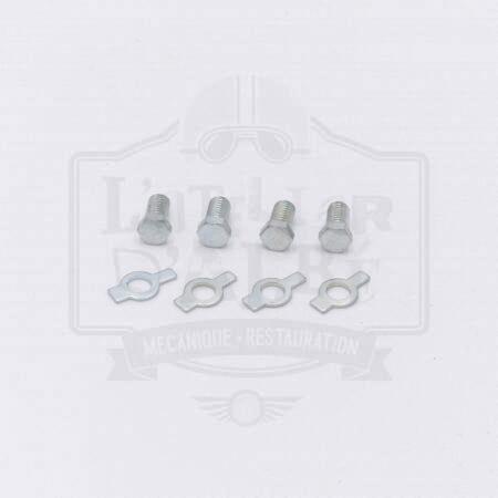 Kit vis + rondelles frein zingué pour vis de volute de refroidissement Vespa Acma