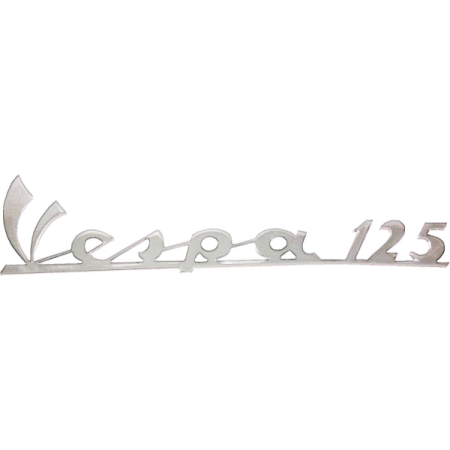 Sigle de tablier "Vespa 125" Alu  pour Vespa 125 Primavera