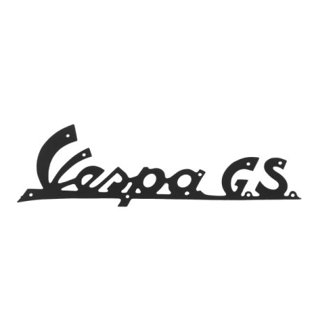 Sigle de tablier "Vespa GS" noir pour Vespa 150 GS