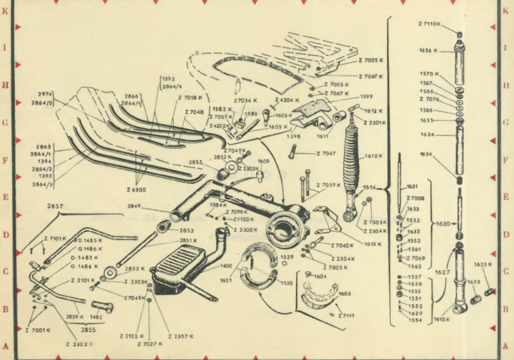Bras moteur et suspension Acma 56-58 Planche 2