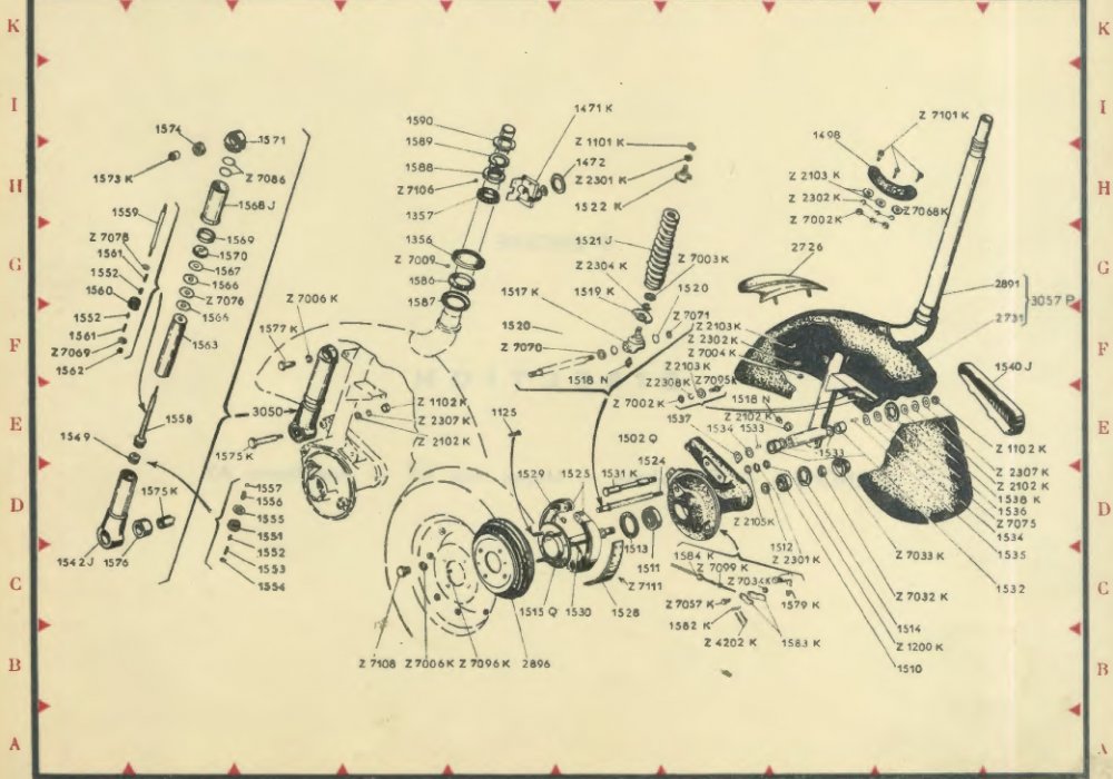 Fourche et moyeu Acma 56-58 Planche 2
