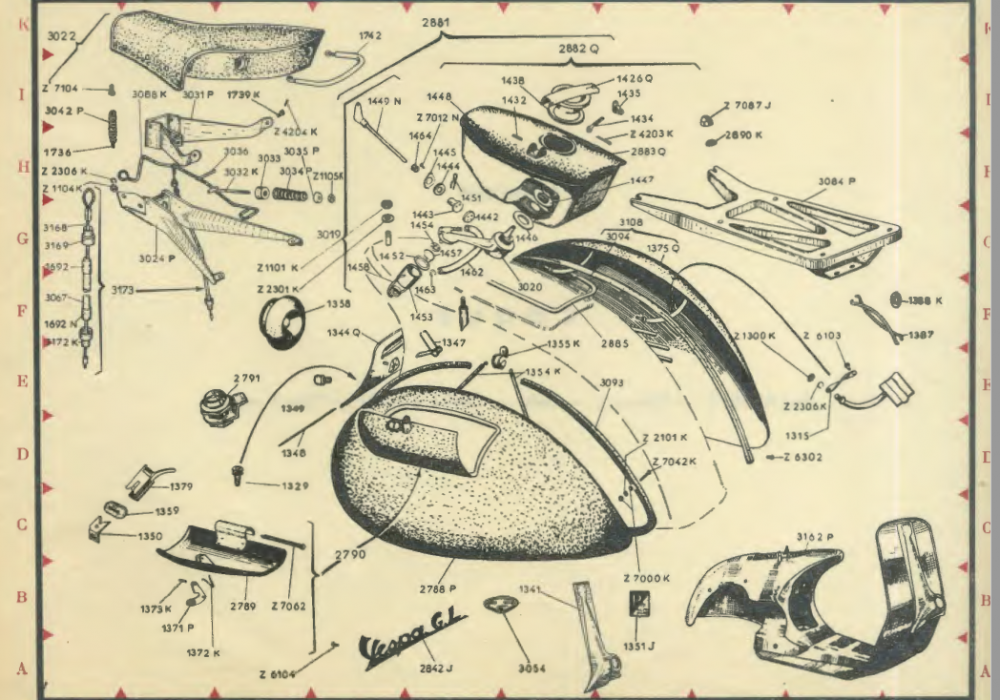 Pièces chassis Acma56-58 Panche 2